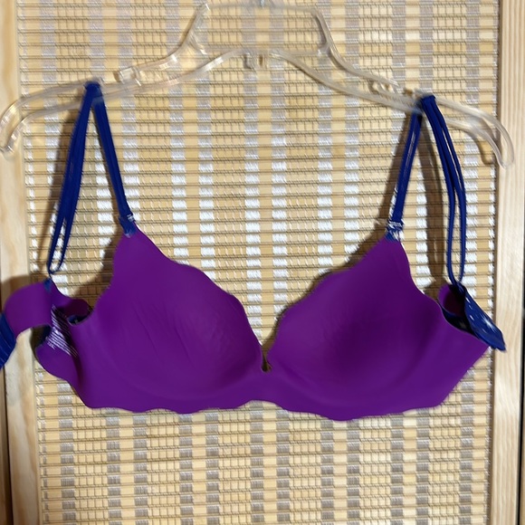 Victoria's Secret Secret Embrace Push Up Bra Blue Night Sky Sparkles 32C - Picture 13 of 14